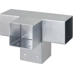 Paalverbinder voor pergola T-verbindingsstuk 4-kants 9x9 cm gegalvaniseerd