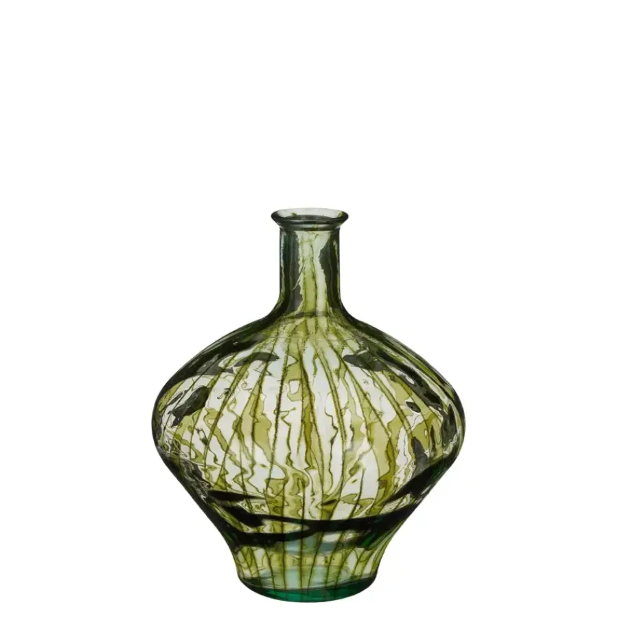 Geen Palermo vaas recycled glas groen - h46xd37cm