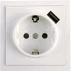 Peha Standard enkel geaard stopcontact met USB-A poort wit