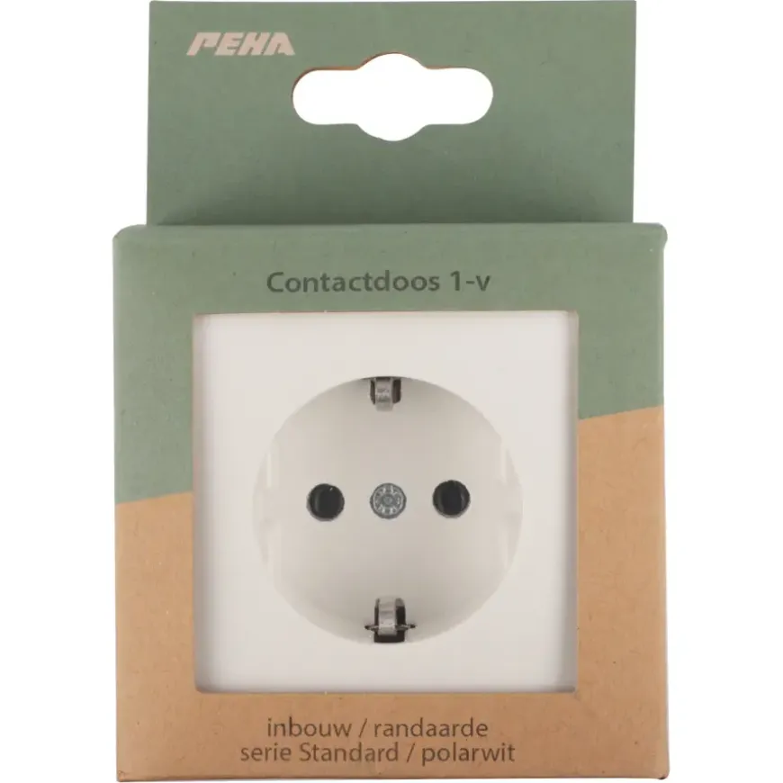 PEHA Standard stopcontact geaard wit