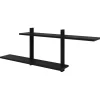 Duraline Pekodom wandplank dubbel zwart 80x16x40 cm