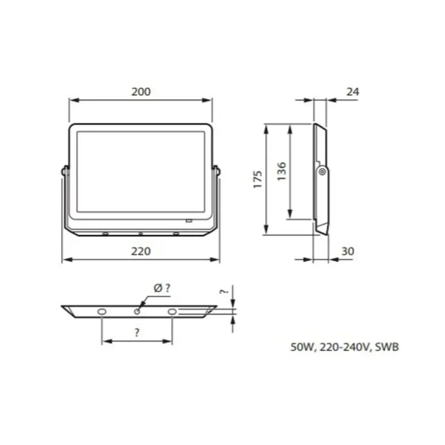 Philips breedstraler 4750 lumen 4000K 50W