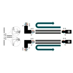 Philips EasyLink L-vormige connector linkse hoek railverlichting zwart