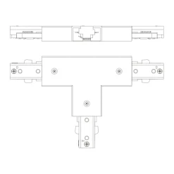 Philips EasyLink T-vormige connector railverlichting zwart