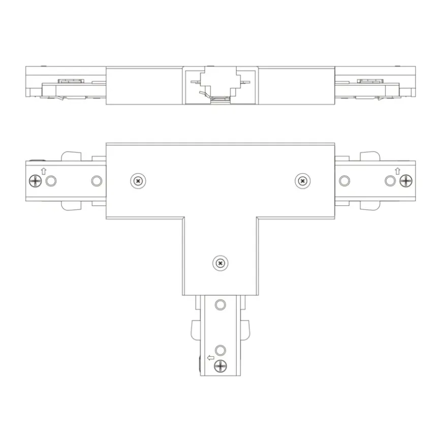 Philips EasyLink T-vormige connector railverlichting zwart
