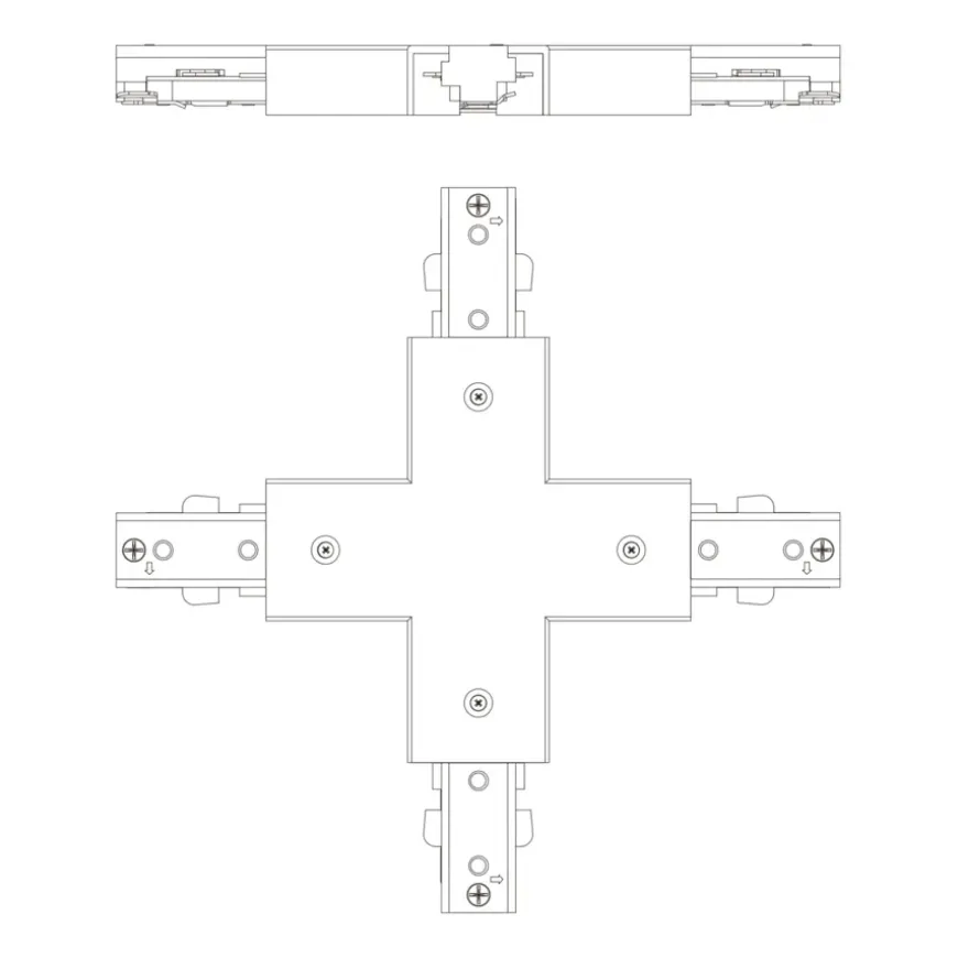 Philips EasyLink X-vormige conector railverlichting zwart