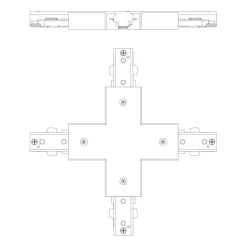 Philips EasyLink X-vormige conector railverlichting wit