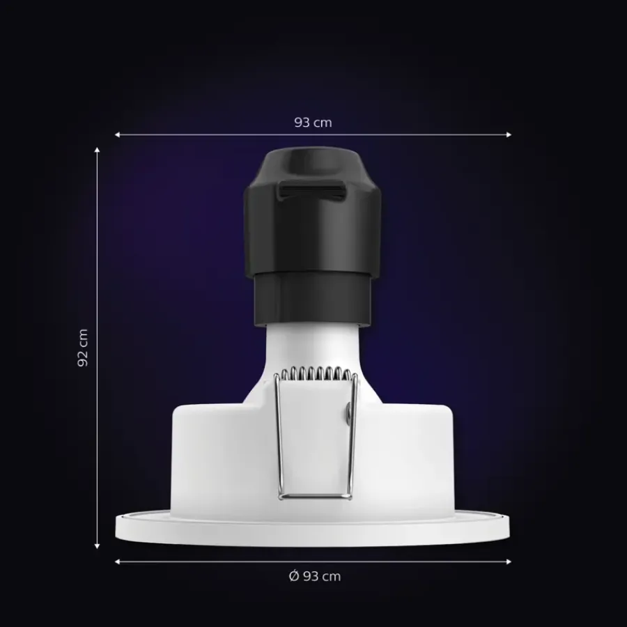 Philips Hue badkamerinbouwspot Xamento chroom - wit en gekleurd 6W - rond