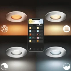 Philips Hue badkamer LED inbouwset Adore 3x5W chroom/wit incl, switch en bluetooth