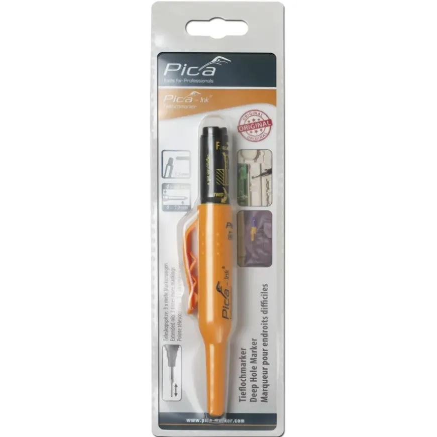 Pica markeerstift voor diepe gaten zwart 150/46