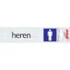 Pickup Alu deurbordje heren toilet 165x44 mm