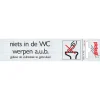 Pickup Alu deurbordje niets in de wc werpen 165x44 mm