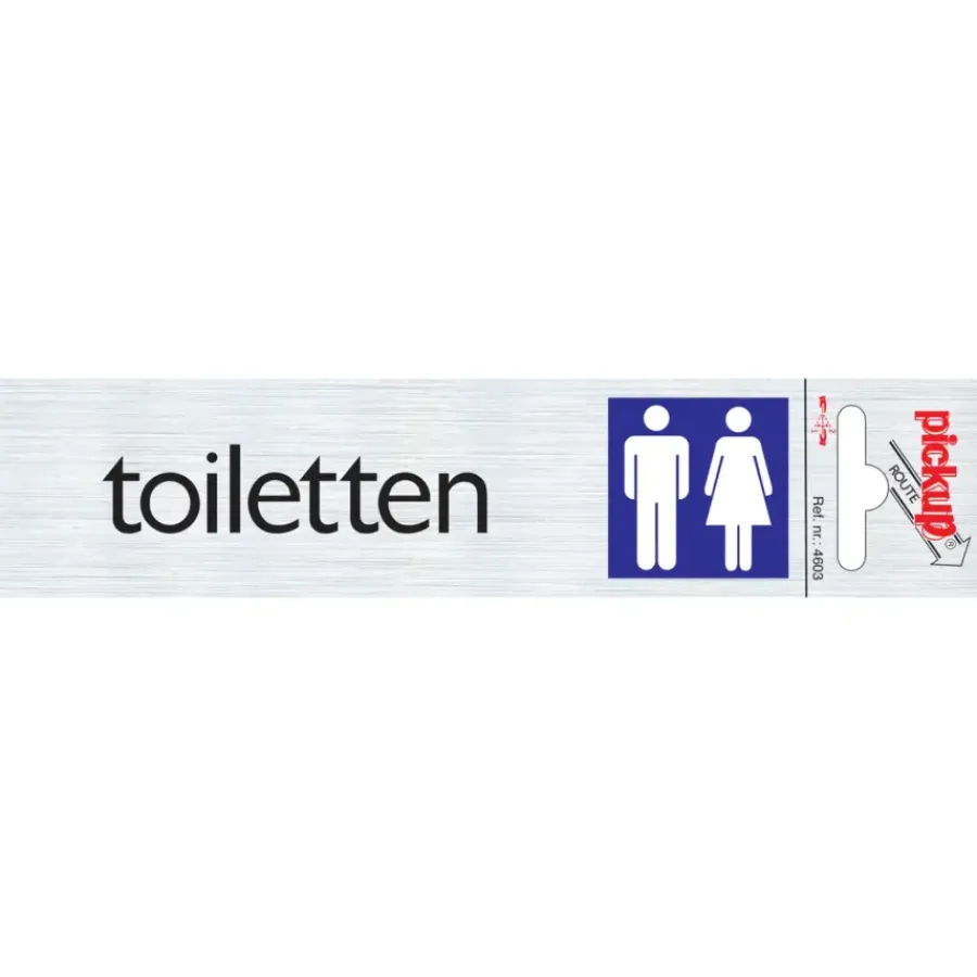 Pickup Alu deurbordje toilet 165x44 mm