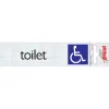 Pickup Alu deurbordje toilet toegankelijk voor rolstoel 165x44 mm