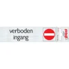 Pickup Alu deurbordje verboden ingang 165x44 mm
