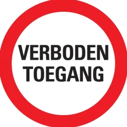 Pickup bordje verboden toegang 300 mm