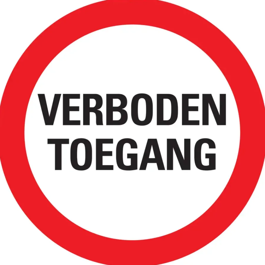 Pickup bordje verboden toegang 300 mm