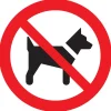 Pickup bord verboden voor honden Ø 18 cm