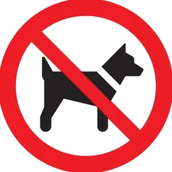 Pickup bord verboden voor honden Ø 18 cm