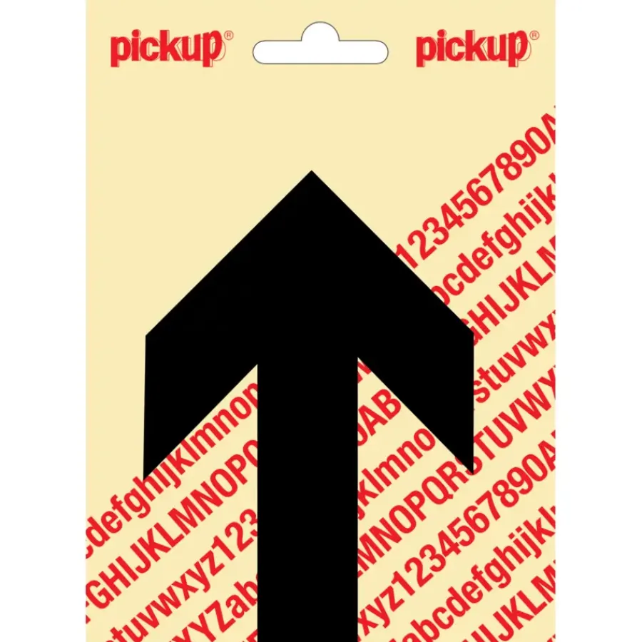 Pickup pictogram pijl zwart 80x115 mm