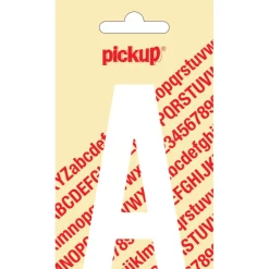 Pickup plakletter A wit mat 90 mm