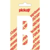 Pickup plakletter B wit mat 90 mm