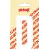 Pickup plakletter D wit mat 90 mm
