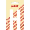 Pickup plakletter H wit mat 90 mm