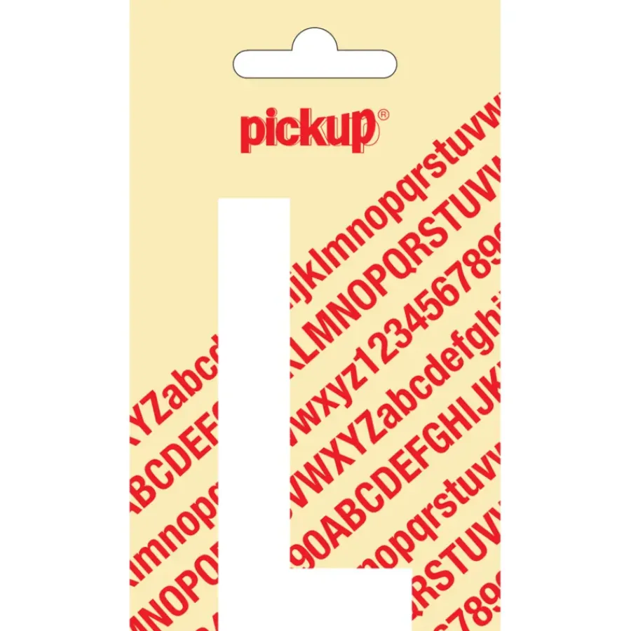 Pickup plakletter L wit mat 90 mm