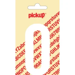 Pickup plakletter O wit mat 90 mm