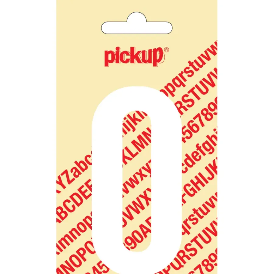 Pickup plakletter O wit mat 90 mm