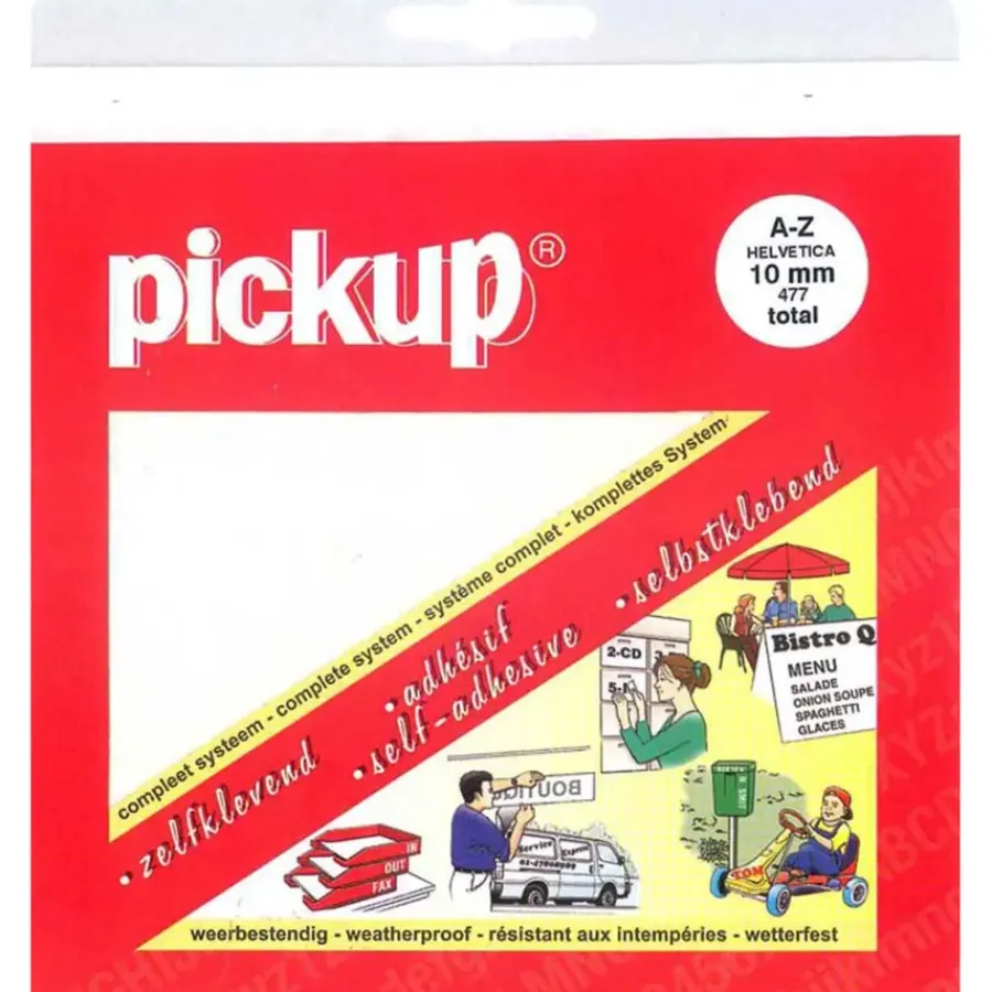 Pickup plakletters A-Z Helvetia wit 10 mm