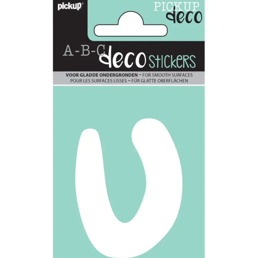Pickup plakletter U Emma wit 70 mm