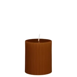 Geen Pilaar kaars bruin - h8xd7cm