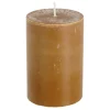 Geen Pilaar kaars donkerbruin - h10xd6,8cm