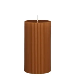 Geen Pilaar kaars donker bruin - h13xd7cm