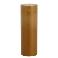 Geen Pilaar kaars donkerbruin- h20xd6,8cm
