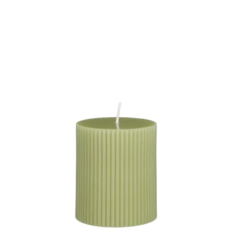 Geen Pilaar kaars licht groen - h8xd7cm