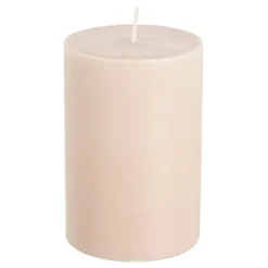 Geen Pilaar kaars licht roze - h10xd6,8cm