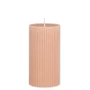 Geen Pilaar kaars licht roze - h13xd7cm