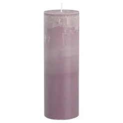 Geen Pilaar kaars lila- h20xd6,8cm