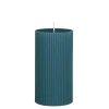 Geen Pilaar kaars paraffine blauw - h13xd7cm
