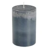 Geen Pilaar kaars stearine blauw - h10xd6,8cm