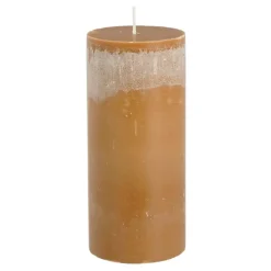 Geen Pilaar kaars stearine bruin - h15xd6,8cm