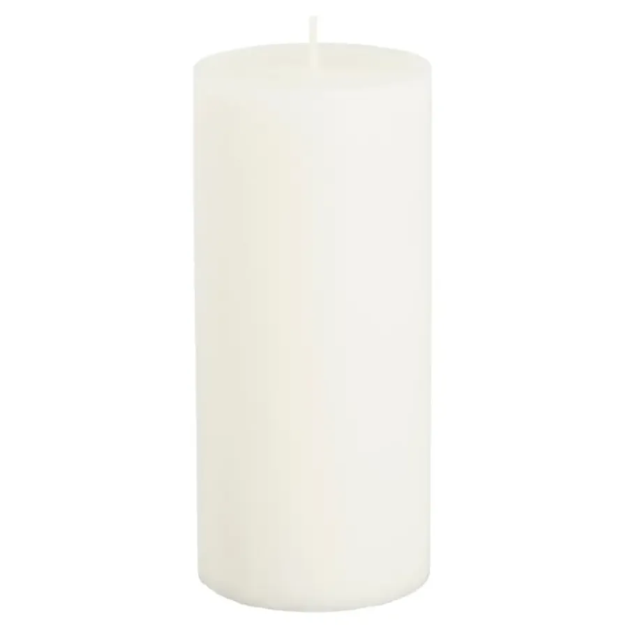 Geen Pilaar kaars stearine wit - h15xd6,8cm