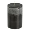 Geen Pilaar kaars stearine zwart - h10xd6,8cm