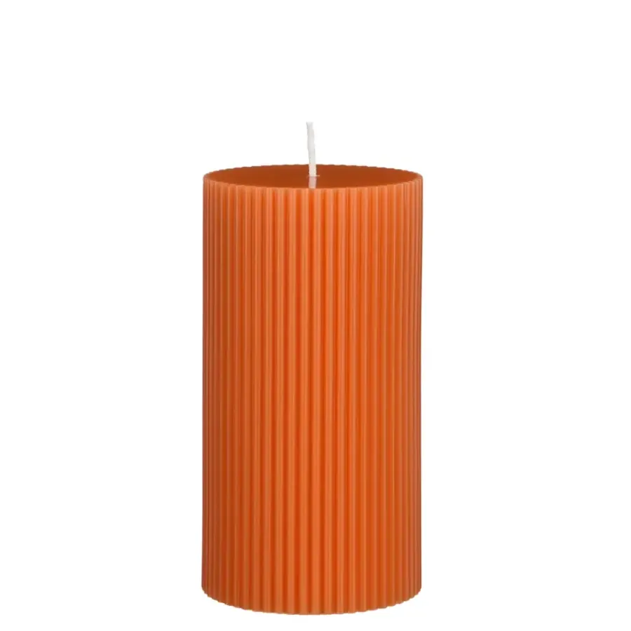 Geen Pilaar kaars terra - h13xd7cm