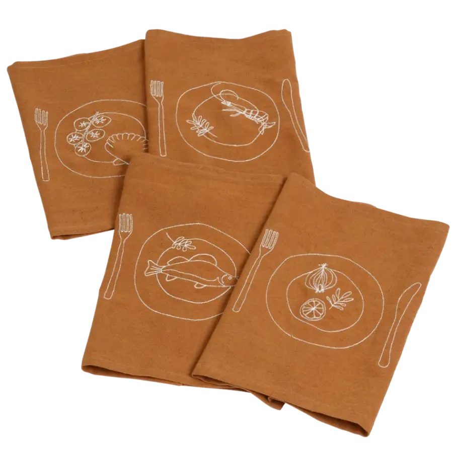 Geen Placemat bruin 4 stuks - l48xb33cm