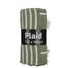 Geen Plaid streep d.groen - l180xb130cm