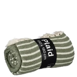 Geen Plaid streep d.groen - l180xb130cm